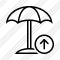 Beach Umbrella Upload Icon