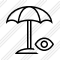 Beach Umbrella View Icon