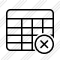 Database Table Cancel Icon