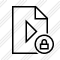 File Movie Lock Icon