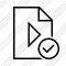 File Movie Ok Icon