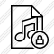File Music Lock Icon