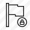 Flag Lock Icon