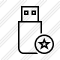 Flash Drive Star Icon