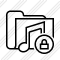 Folder Music Lock Icon