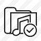 Folder Music Ok Icon