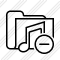 Folder Music Remove Icon