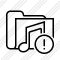 Folder Music Warning Icon
