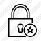 Lock Star Icon