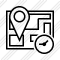 Map Location Clock Icon