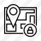 Map Location Lock Icon