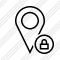 Map Pin Lock Icon