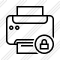 Print Black Lock Icon