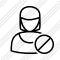 User Woman Block Icon