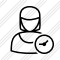 User Woman Clock Icon