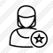 User Woman Star Icon