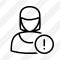 User Woman Warning Icon