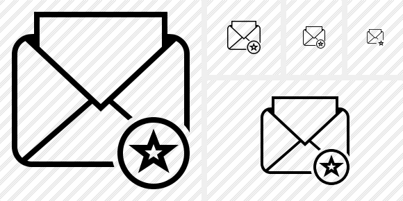 Mail Read Star Icon