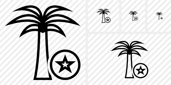 Palmtree Star Icon