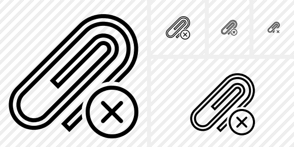 Paperclip Cancel Icon