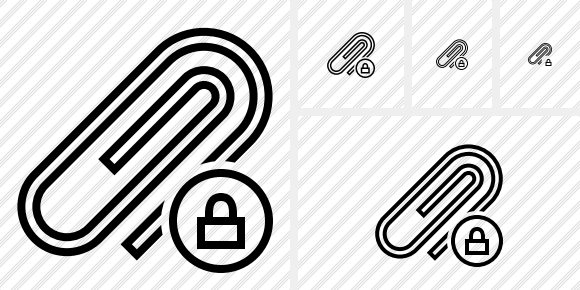 Paperclip Lock Icon