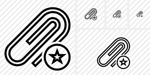 Paperclip Star Icon