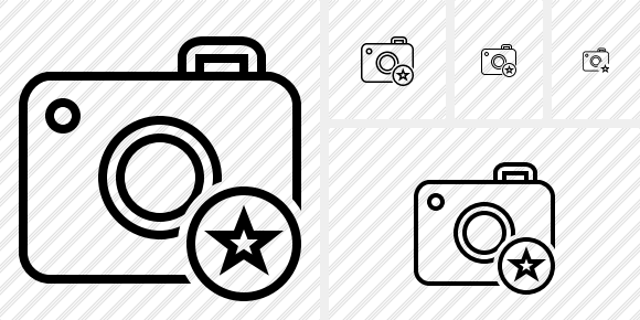 Photocamera Star Icon