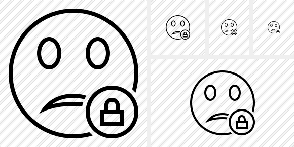 Smile Unhappy Lock Icon