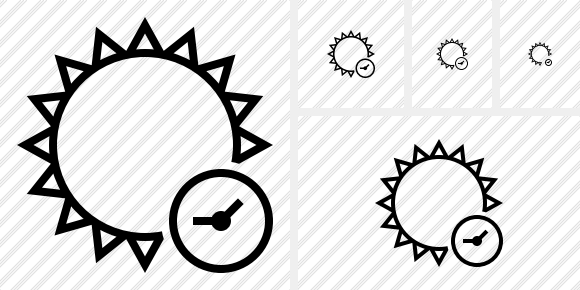 Sun Clock Icon