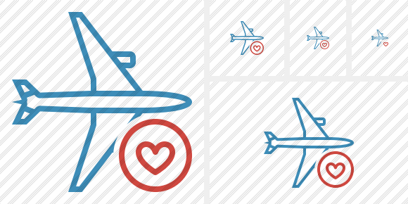 Airplane Horizontal Favorites Icon