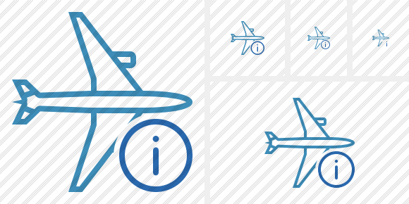 Airplane Horizontal Information Icon