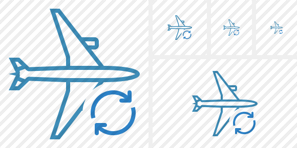 Airplane Horizontal Refresh Icon