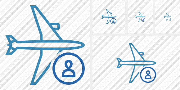 Airplane Horizontal User Icon