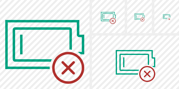 Battery Empty Cancel Icon