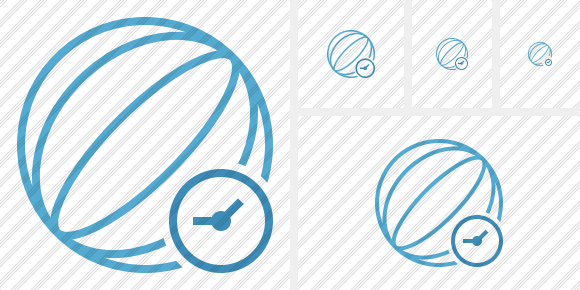 Beach Ball Clock Icon