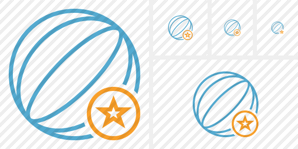 Beach Ball Star Icon