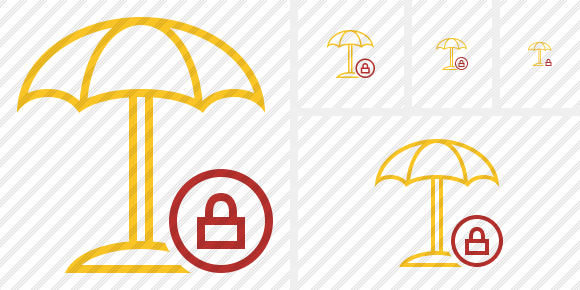 Beach Umbrella Lock Icon