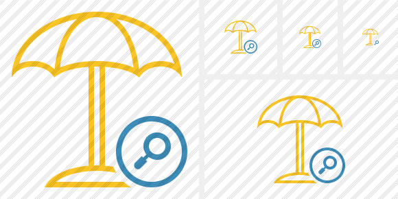 Beach Umbrella Search Icon