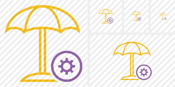 Beach Umbrella Settings Icon