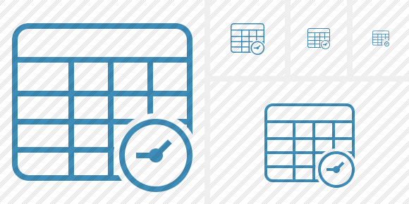 Database Table Clock Icon