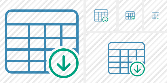 Database Table Download Icon