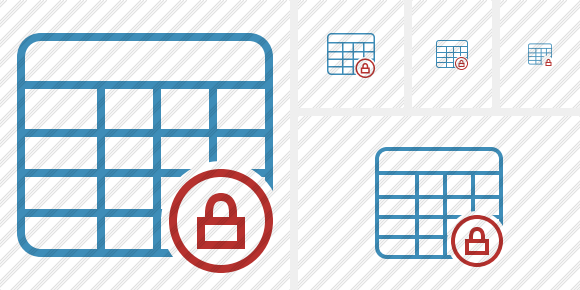 Database Table Lock Icon