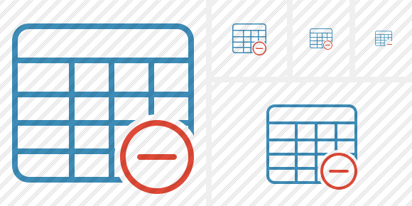 Database Table Remove Icon