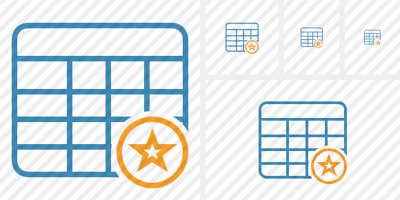 Database Table Star Icon