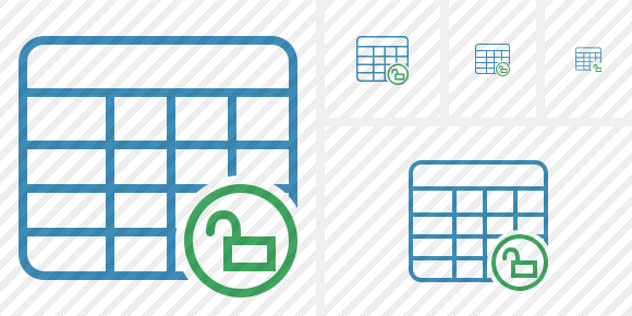 Database Table Unlock Icon