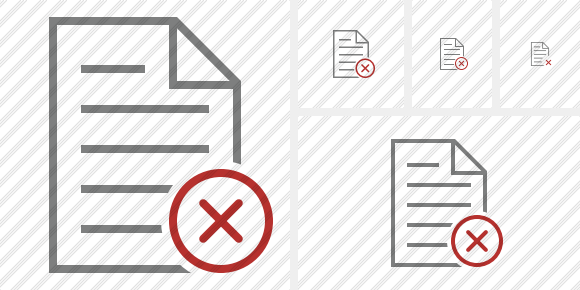 Document Cancel Icon