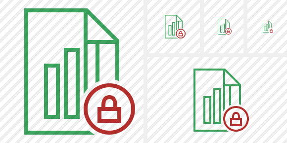 File Chart Lock Icon