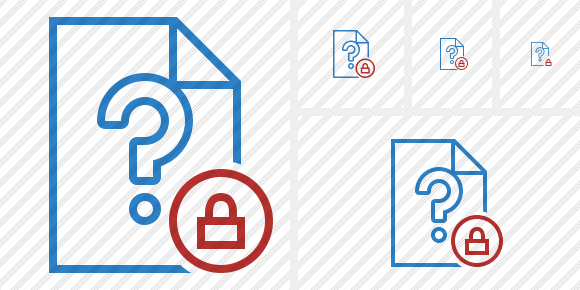 File Help Lock Icon