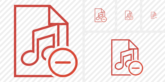 File Music Remove Icon