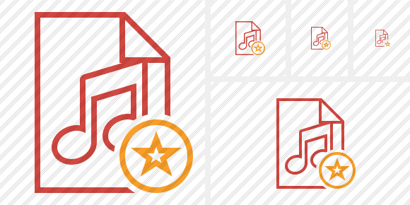 File Music Star Icon